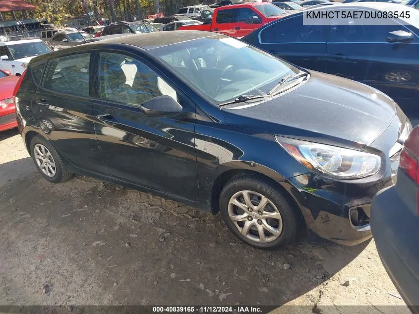 2013 Hyundai Accent Gs VIN: KMHCT5AE7DU083545 Lot: 40839165