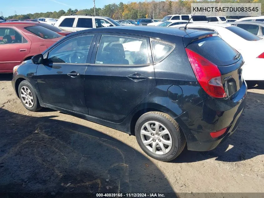 2013 Hyundai Accent Gs VIN: KMHCT5AE7DU083545 Lot: 40839165