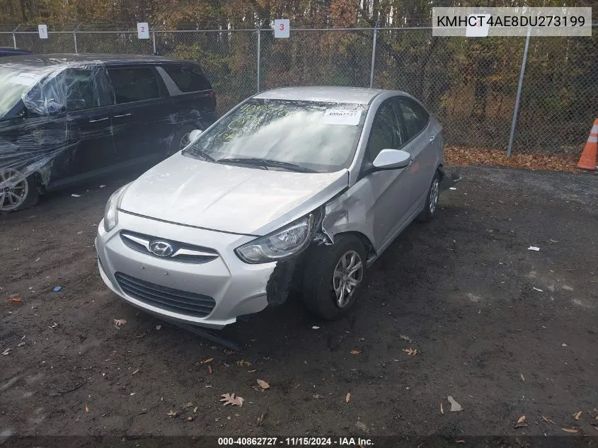 2013 Hyundai Accent Gls VIN: KMHCT4AE8DU273199 Lot: 40862727