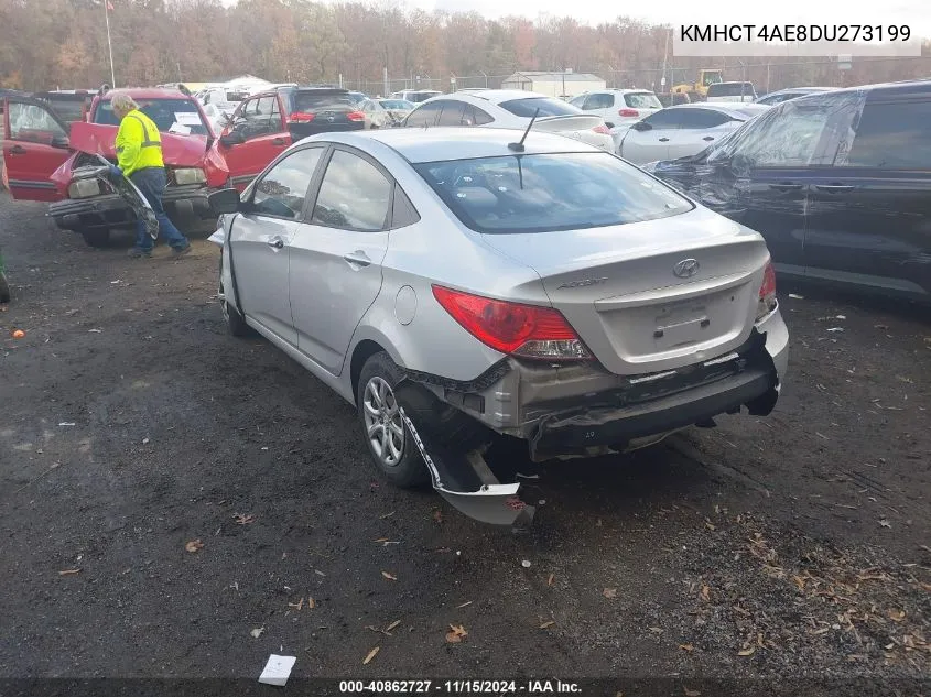 2013 Hyundai Accent Gls VIN: KMHCT4AE8DU273199 Lot: 40862727