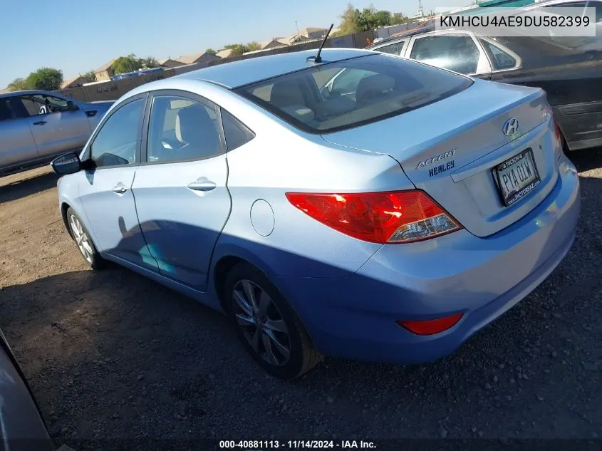 2013 Hyundai Accent Gls VIN: KMHCU4AE9DU582399 Lot: 40881113