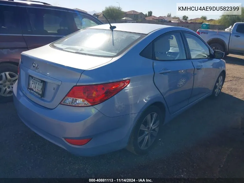 2013 Hyundai Accent Gls VIN: KMHCU4AE9DU582399 Lot: 40881113