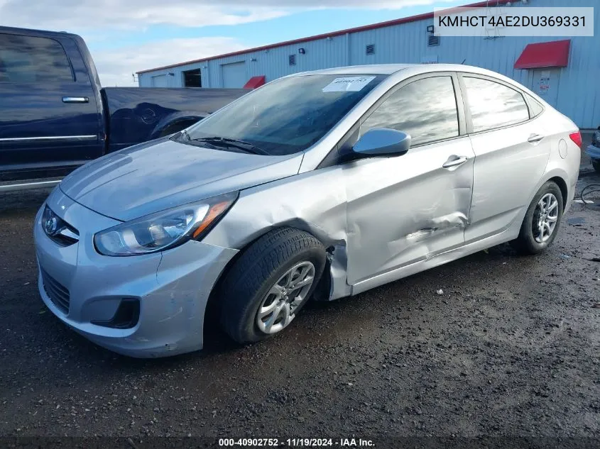 2013 Hyundai Accent Gls VIN: KMHCT4AE2DU369331 Lot: 40902752