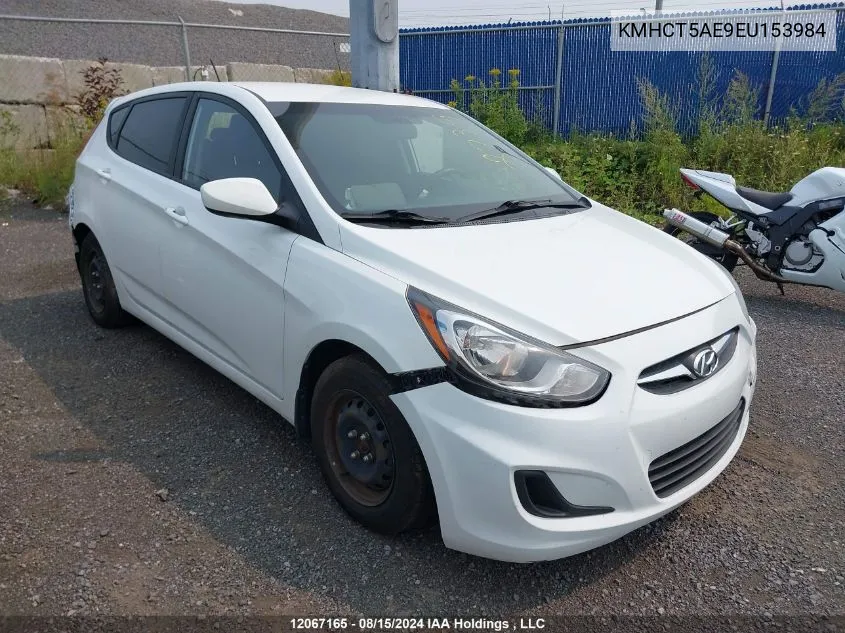 2014 Hyundai Accent Gls/Gs VIN: KMHCT5AE9EU153984 Lot: 12067165