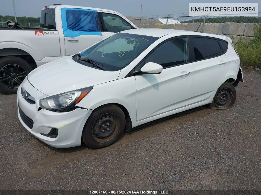 KMHCT5AE9EU153984 2014 Hyundai Accent Gls/Gs