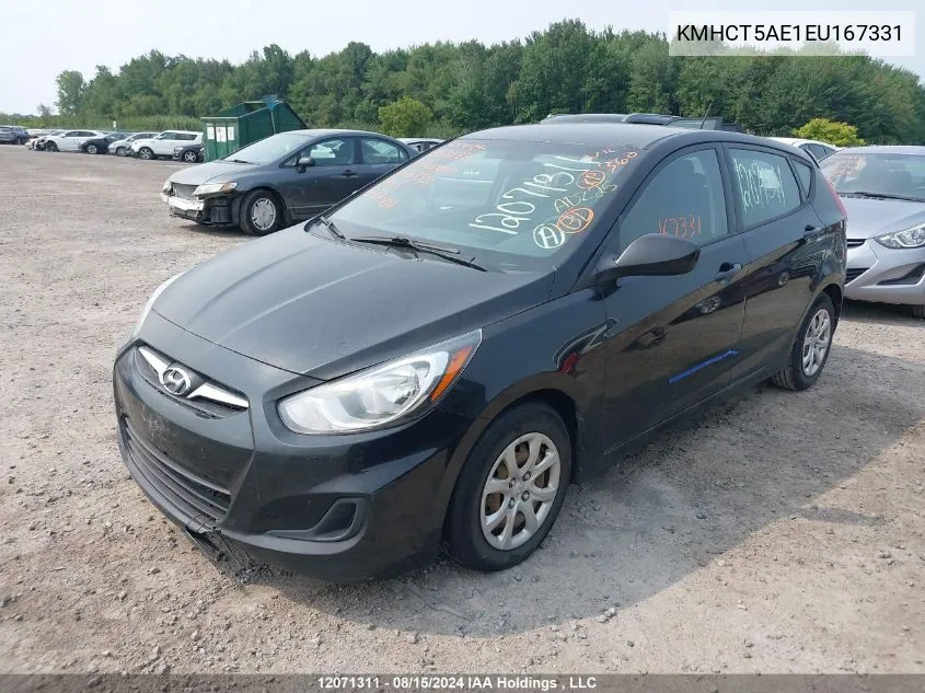 KMHCT5AE1EU167331 2014 Hyundai Accent Gl