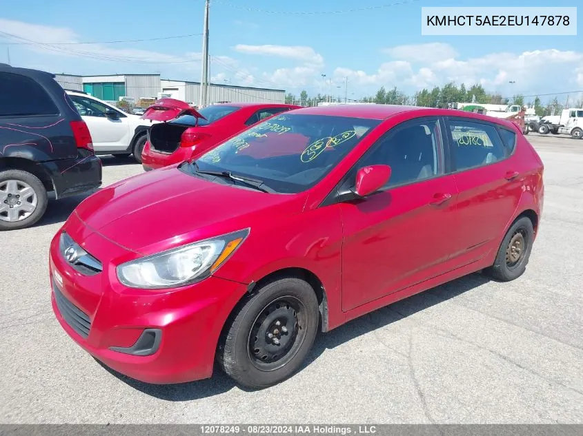 KMHCT5AE2EU147878 2014 Hyundai Accent