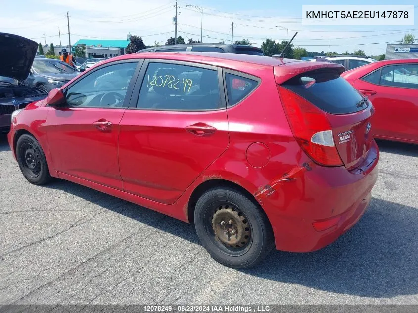 KMHCT5AE2EU147878 2014 Hyundai Accent