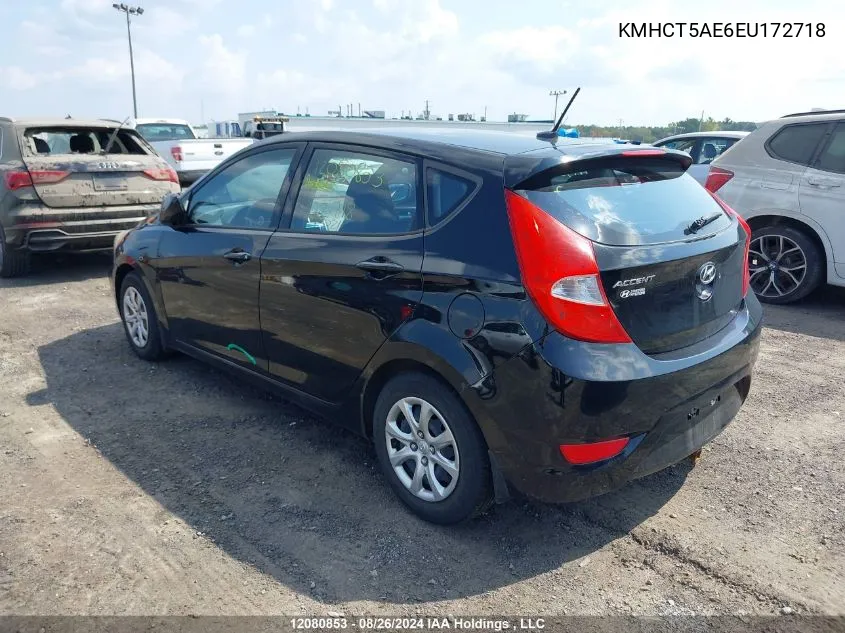 2014 Hyundai Accent Gl VIN: KMHCT5AE6EU172718 Lot: 12080853