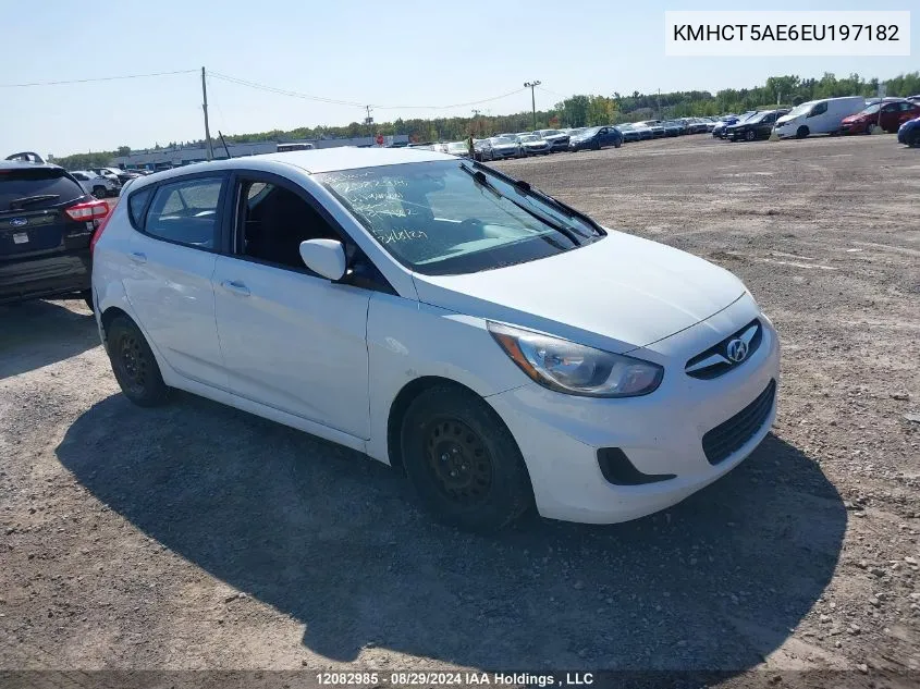 2014 Hyundai Accent VIN: KMHCT5AE6EU197182 Lot: 12082985