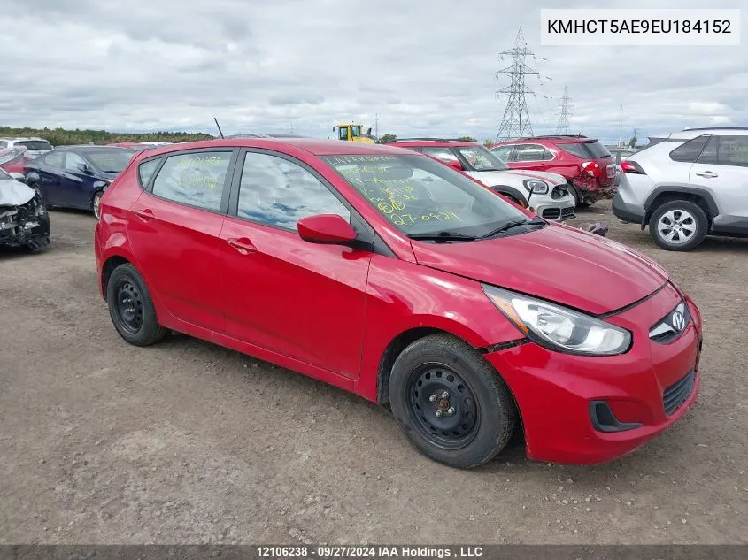 KMHCT5AE9EU184152 2014 Hyundai Accent Gls/Gs