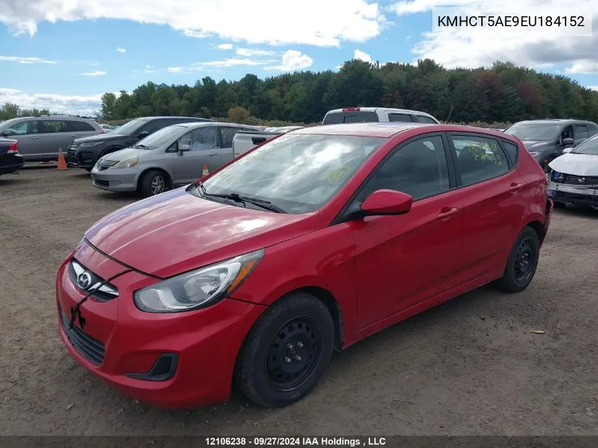 KMHCT5AE9EU184152 2014 Hyundai Accent Gls/Gs