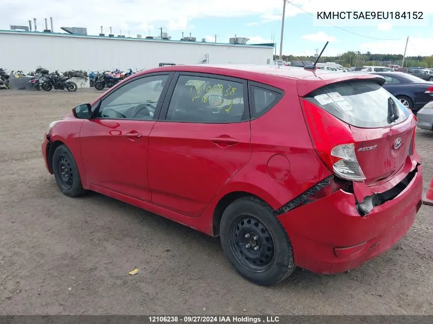 KMHCT5AE9EU184152 2014 Hyundai Accent Gls/Gs