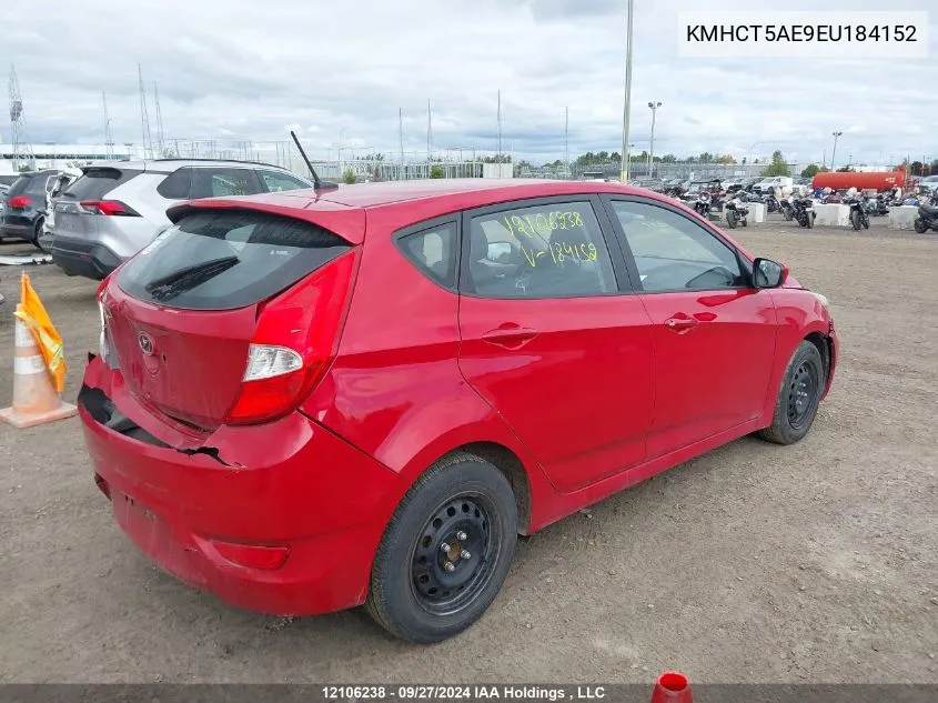 KMHCT5AE9EU184152 2014 Hyundai Accent Gls/Gs