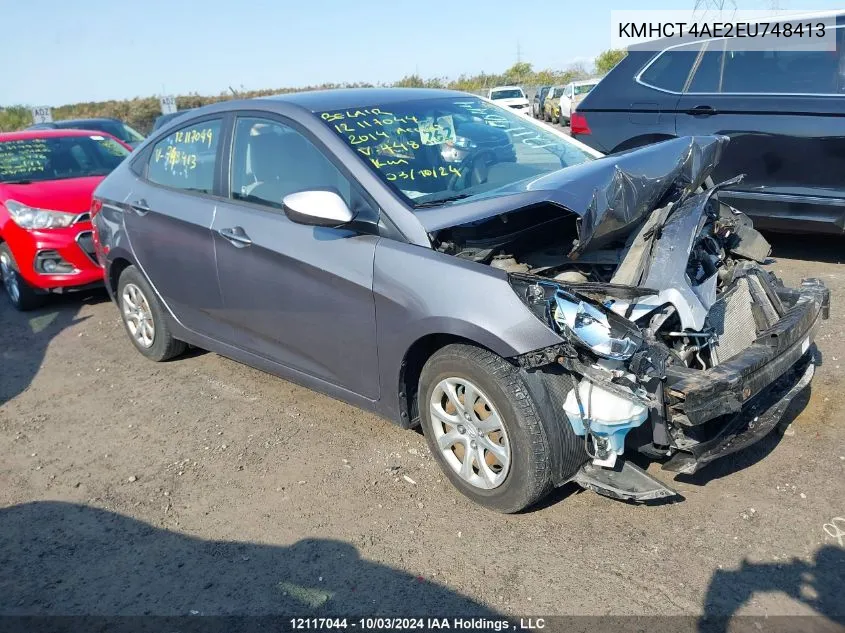 KMHCT4AE2EU748413 2014 Hyundai Accent