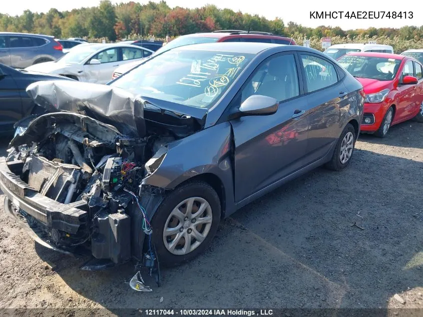 KMHCT4AE2EU748413 2014 Hyundai Accent