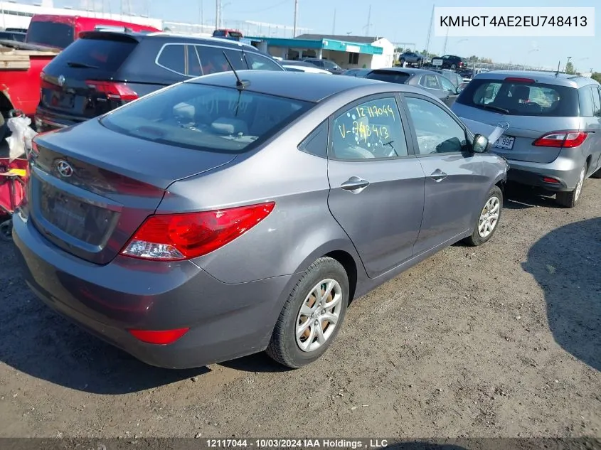 KMHCT4AE2EU748413 2014 Hyundai Accent