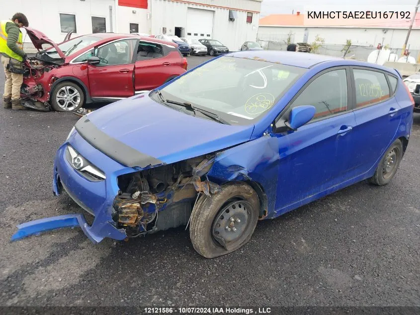 KMHCT5AE2EU167192 2014 Hyundai Accent Gl