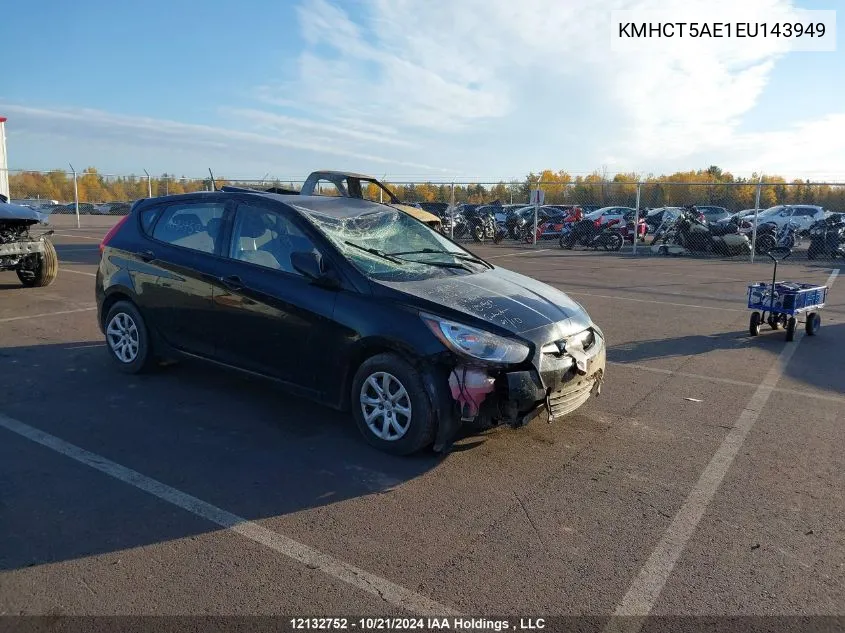 2014 Hyundai Accent Gls/Gs VIN: KMHCT5AE1EU143949 Lot: 12132752