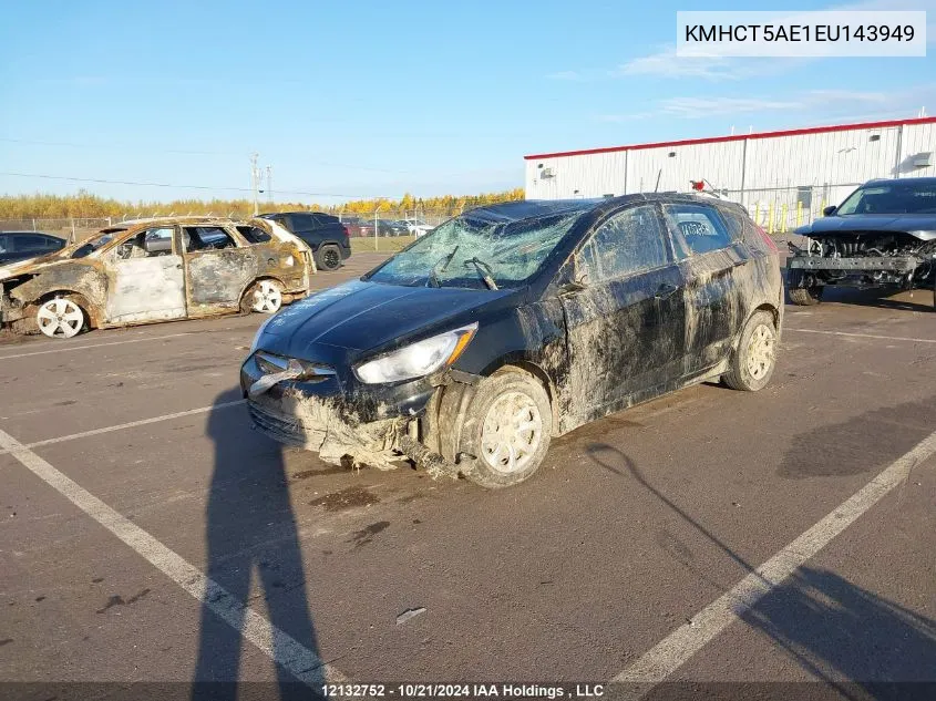 2014 Hyundai Accent Gls/Gs VIN: KMHCT5AE1EU143949 Lot: 12132752