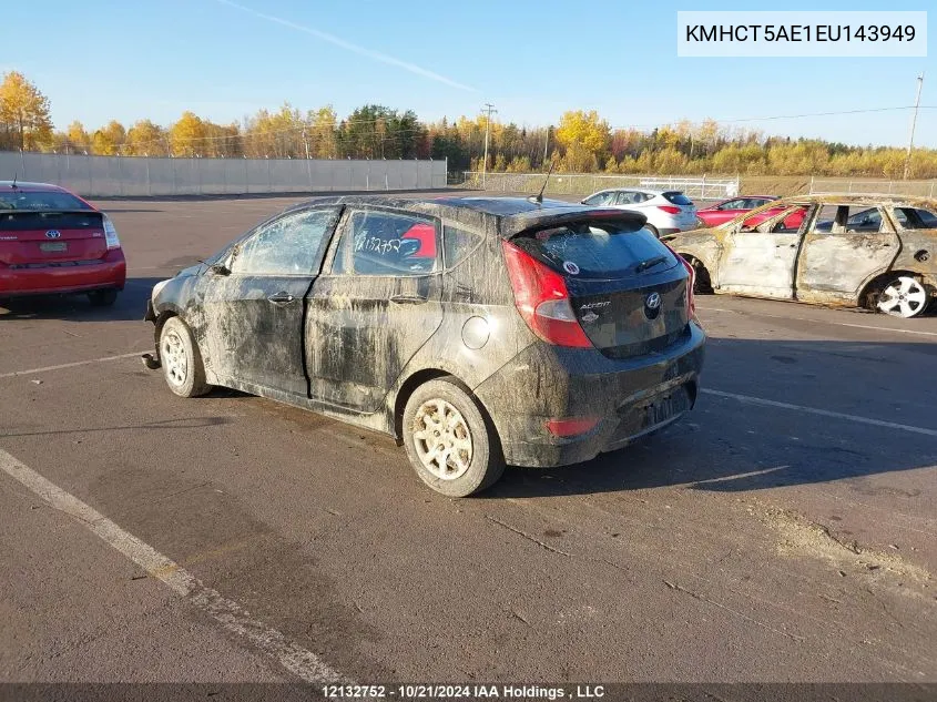 KMHCT5AE1EU143949 2014 Hyundai Accent Gls/Gs