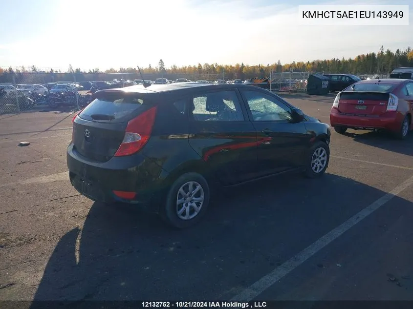 KMHCT5AE1EU143949 2014 Hyundai Accent Gls/Gs