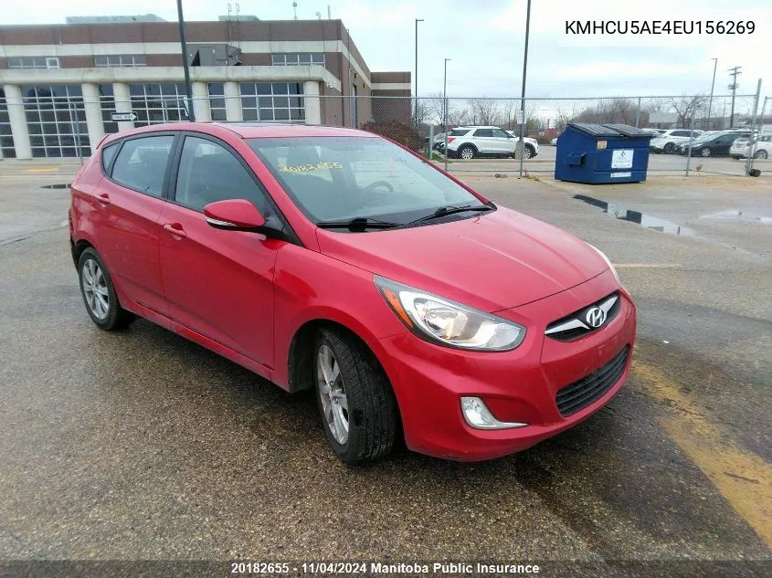 2014 Hyundai Accent Gls VIN: KMHCU5AE4EU156269 Lot: 20182655