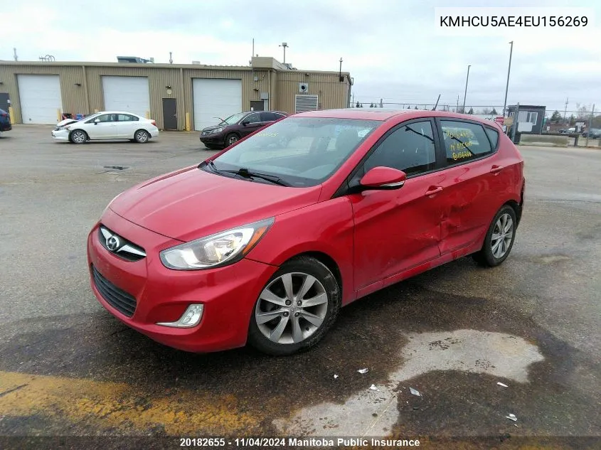 2014 Hyundai Accent Gls VIN: KMHCU5AE4EU156269 Lot: 20182655