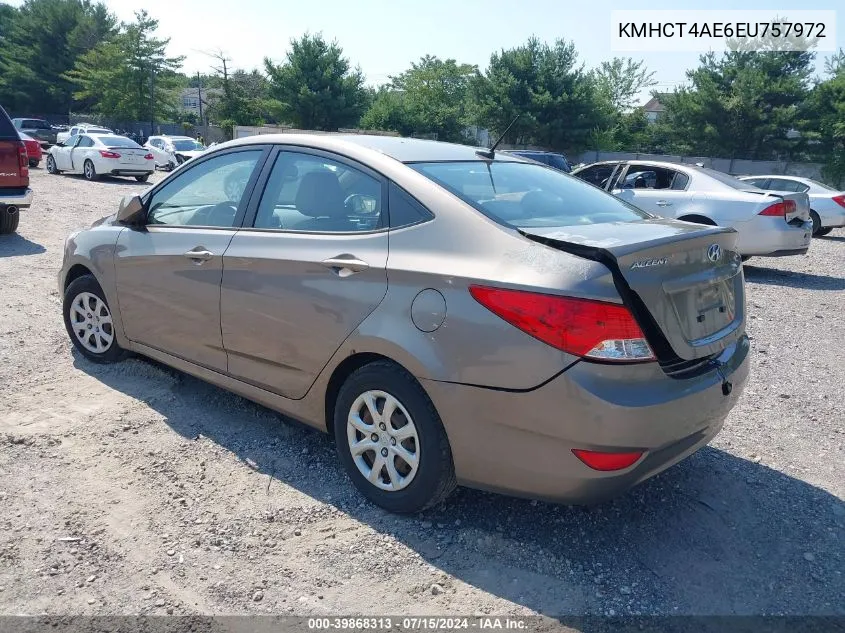 2014 Hyundai Accent Gls VIN: KMHCT4AE6EU757972 Lot: 39868313