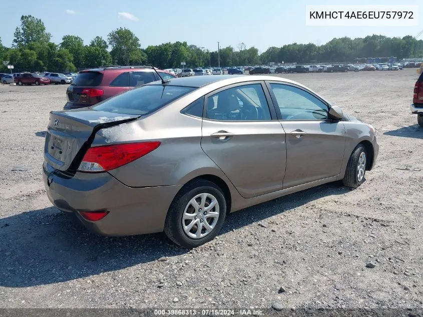 2014 Hyundai Accent Gls VIN: KMHCT4AE6EU757972 Lot: 39868313