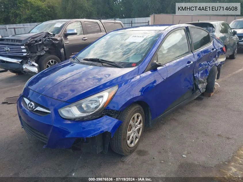 KMHCT4AE1EU714608 2014 Hyundai Accent Gls