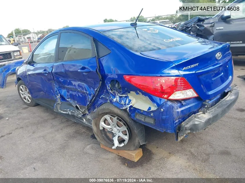 KMHCT4AE1EU714608 2014 Hyundai Accent Gls