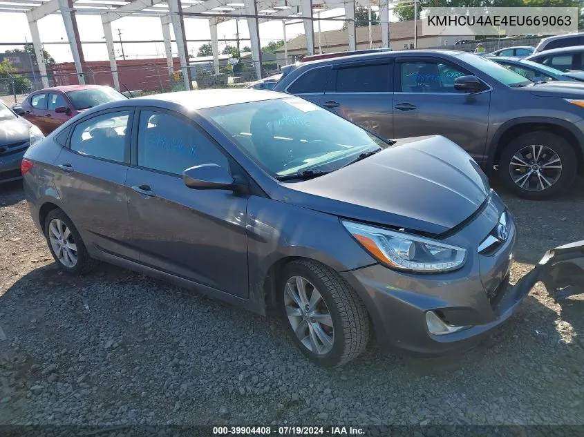 KMHCU4AE4EU669063 2014 Hyundai Accent Gls/Se