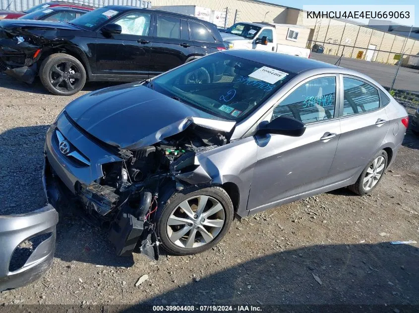 KMHCU4AE4EU669063 2014 Hyundai Accent Gls/Se