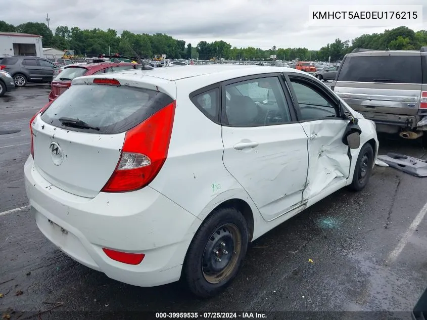 KMHCT5AE0EU176215 2014 Hyundai Accent Gs