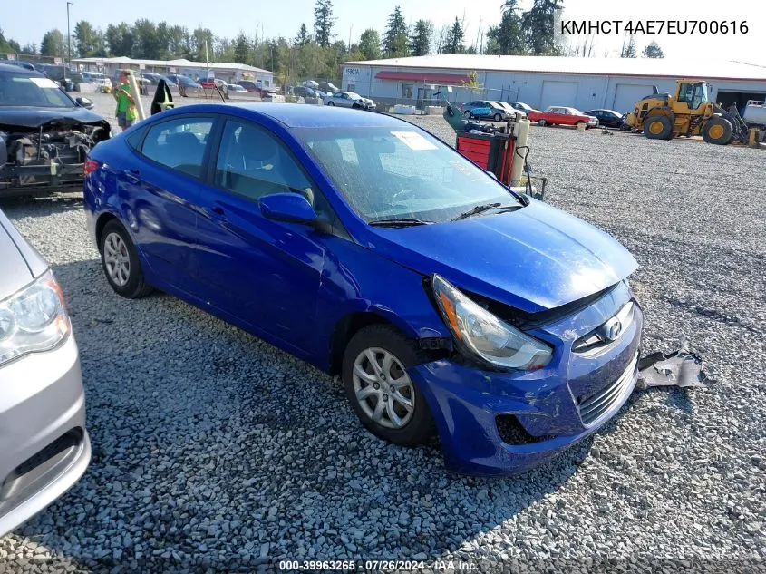 KMHCT4AE7EU700616 2014 Hyundai Accent Gls