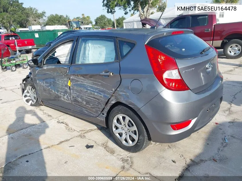 KMHCT5AE5EU164478 2014 Hyundai Accent Gs