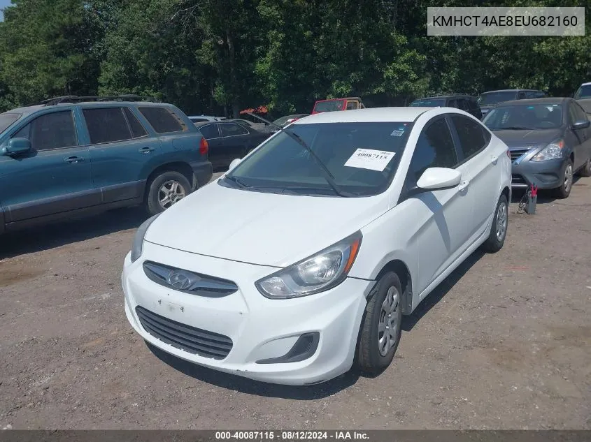 2014 Hyundai Accent Gls VIN: KMHCT4AE8EU682160 Lot: 40087115