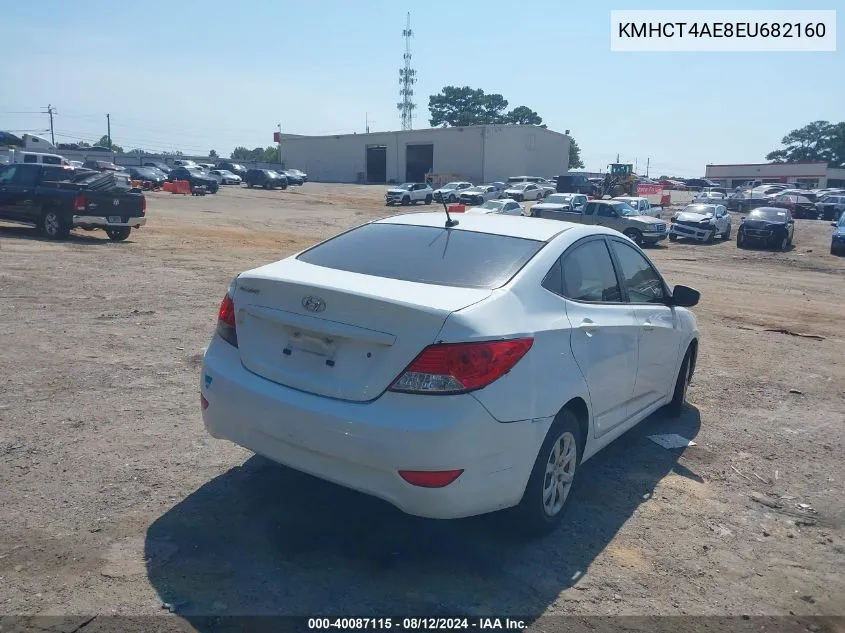 2014 Hyundai Accent Gls VIN: KMHCT4AE8EU682160 Lot: 40087115