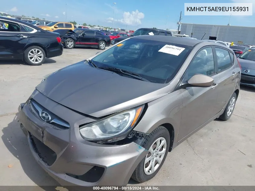 KMHCT5AE9EU155931 2014 Hyundai Accent Gs