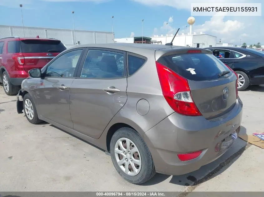 2014 Hyundai Accent Gs VIN: KMHCT5AE9EU155931 Lot: 40096794