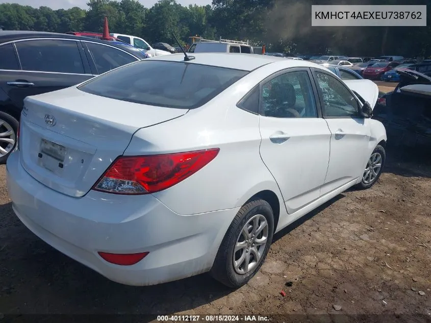 KMHCT4AEXEU738762 2014 Hyundai Accent Gls