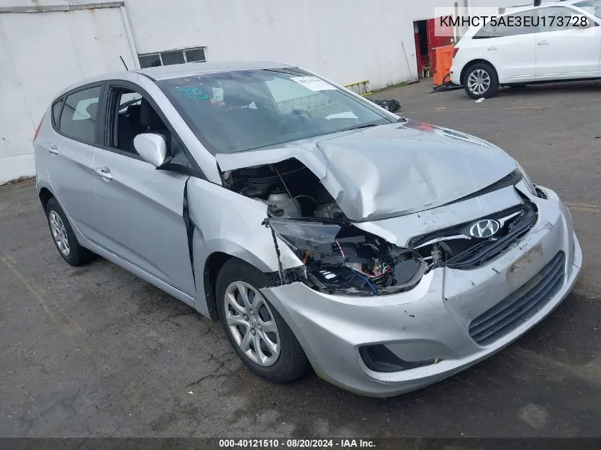 KMHCT5AE3EU173728 2014 Hyundai Accent Gs