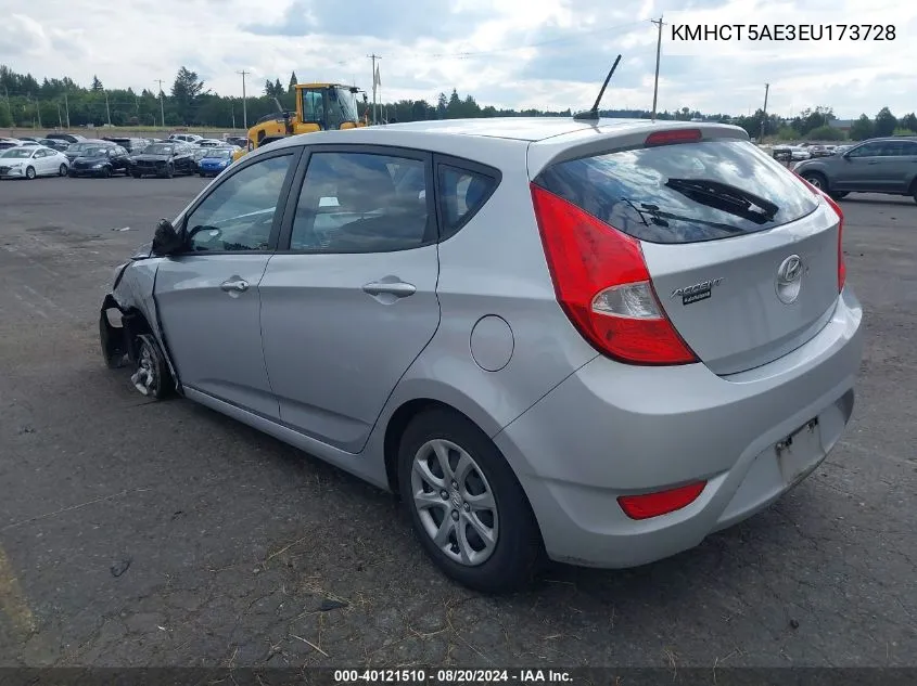 KMHCT5AE3EU173728 2014 Hyundai Accent Gs