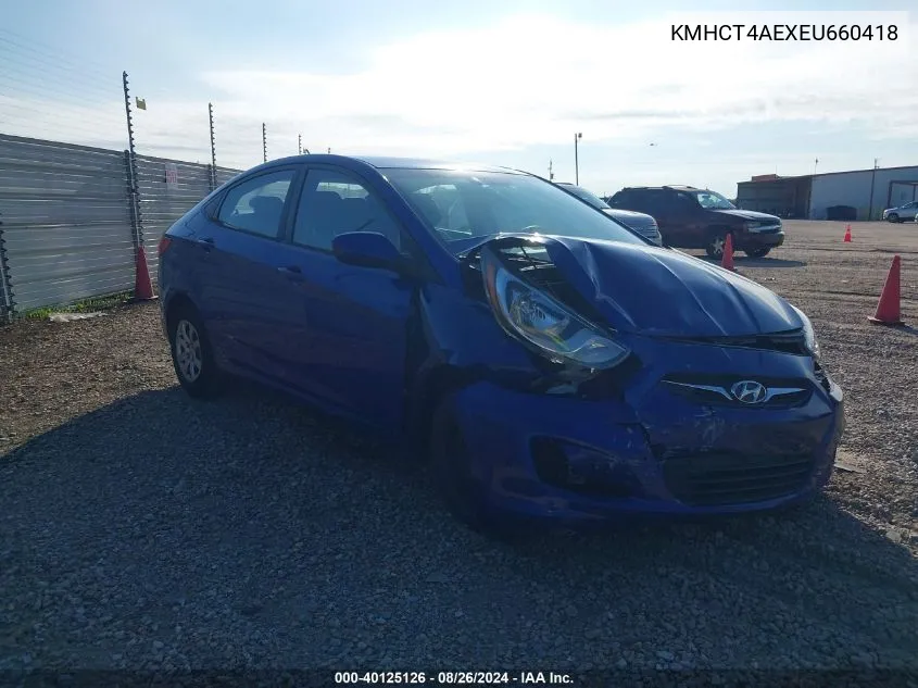 KMHCT4AEXEU660418 2014 Hyundai Accent Gls