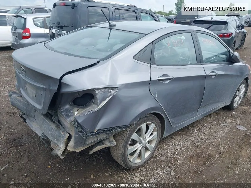 KMHCU4AE2EU752068 2014 Hyundai Accent Gls