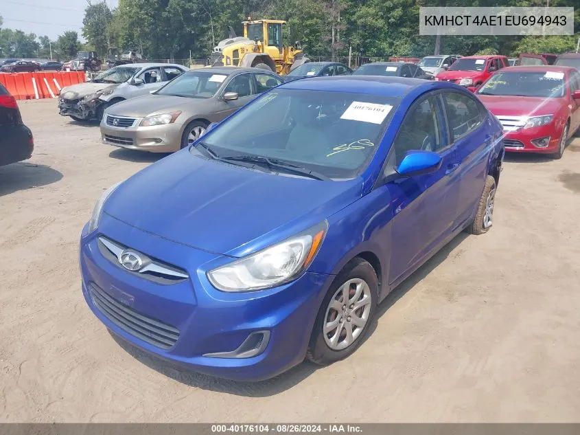 KMHCT4AE1EU694943 2014 Hyundai Accent Gls