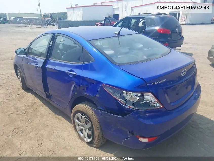 KMHCT4AE1EU694943 2014 Hyundai Accent Gls