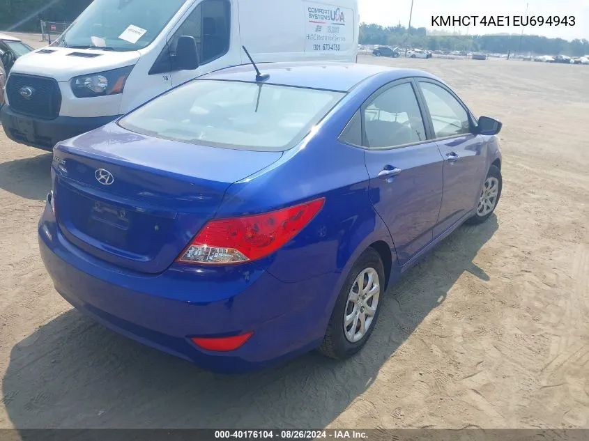 KMHCT4AE1EU694943 2014 Hyundai Accent Gls