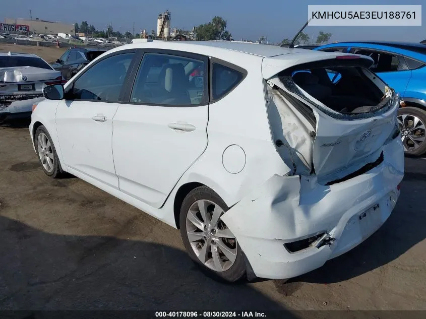 KMHCU5AE3EU188761 2014 Hyundai Accent Se